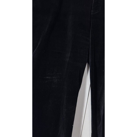 Y2k Lauren Ralph Lauren LRL Velvet Pants Black Blueish Soft‎ Velour Womens Sz12 - Picture 6 of 7